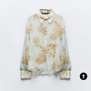 Zara floral shirt